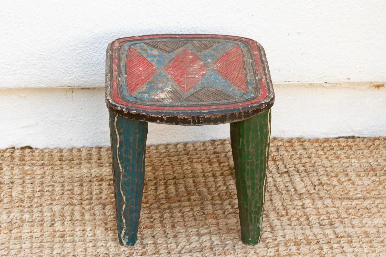 Handcarved Nupe Fiesta Small Table - 4