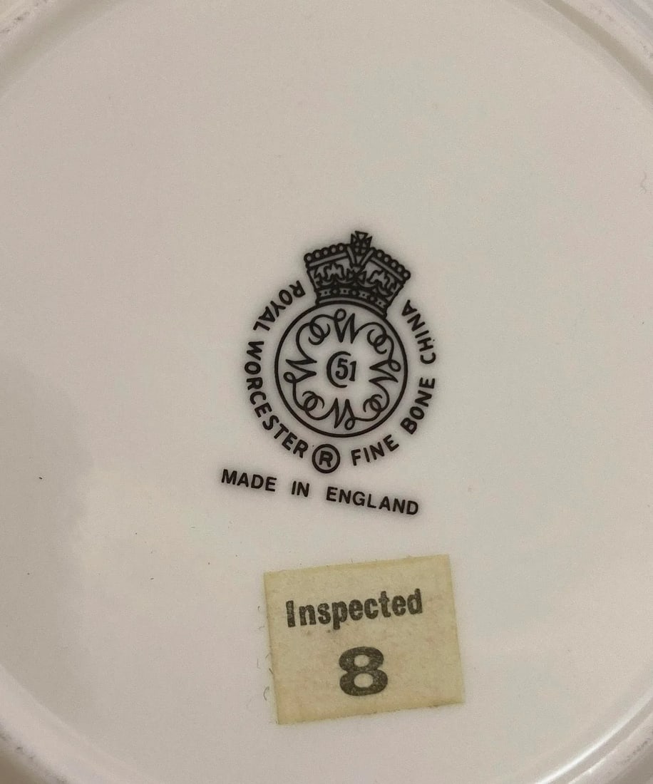 Royal Worcester England Set of Six Demitasse Cups and Saucers in Original Box - 10