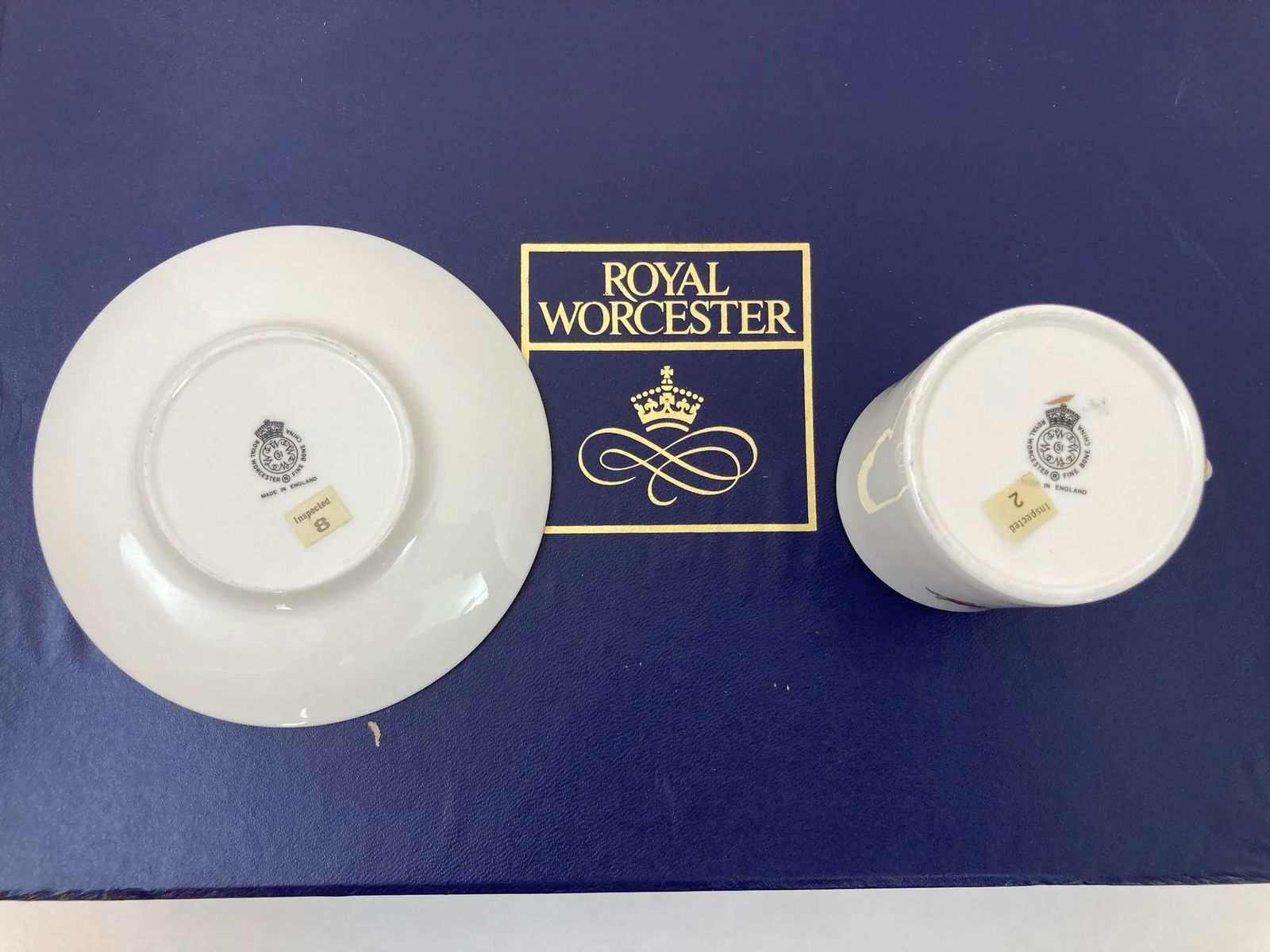 Royal Worcester England Set of Six Demitasse Cups and Saucers in Original Box - 6
