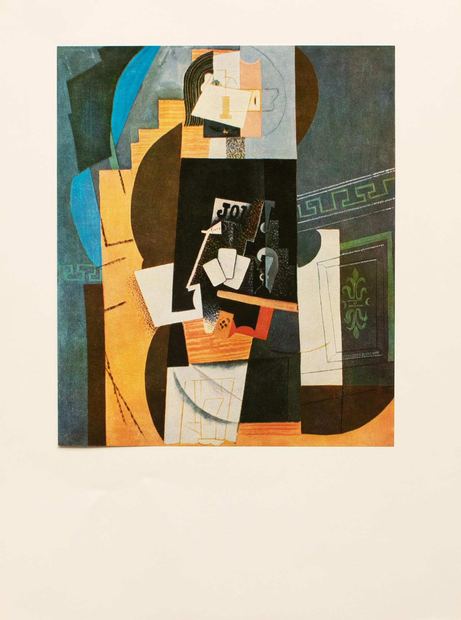 1971 After Pablo Picasso, "Card Player" Period Parisian Full-Color Print - 3