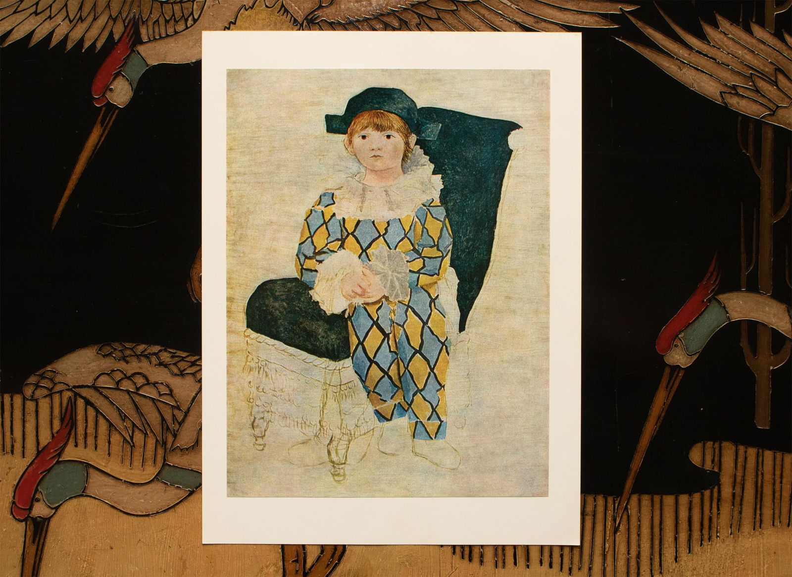 1971 After Pablo Picasso "Paul as Harlequin", Period Parisian Full-Color Print - 4
