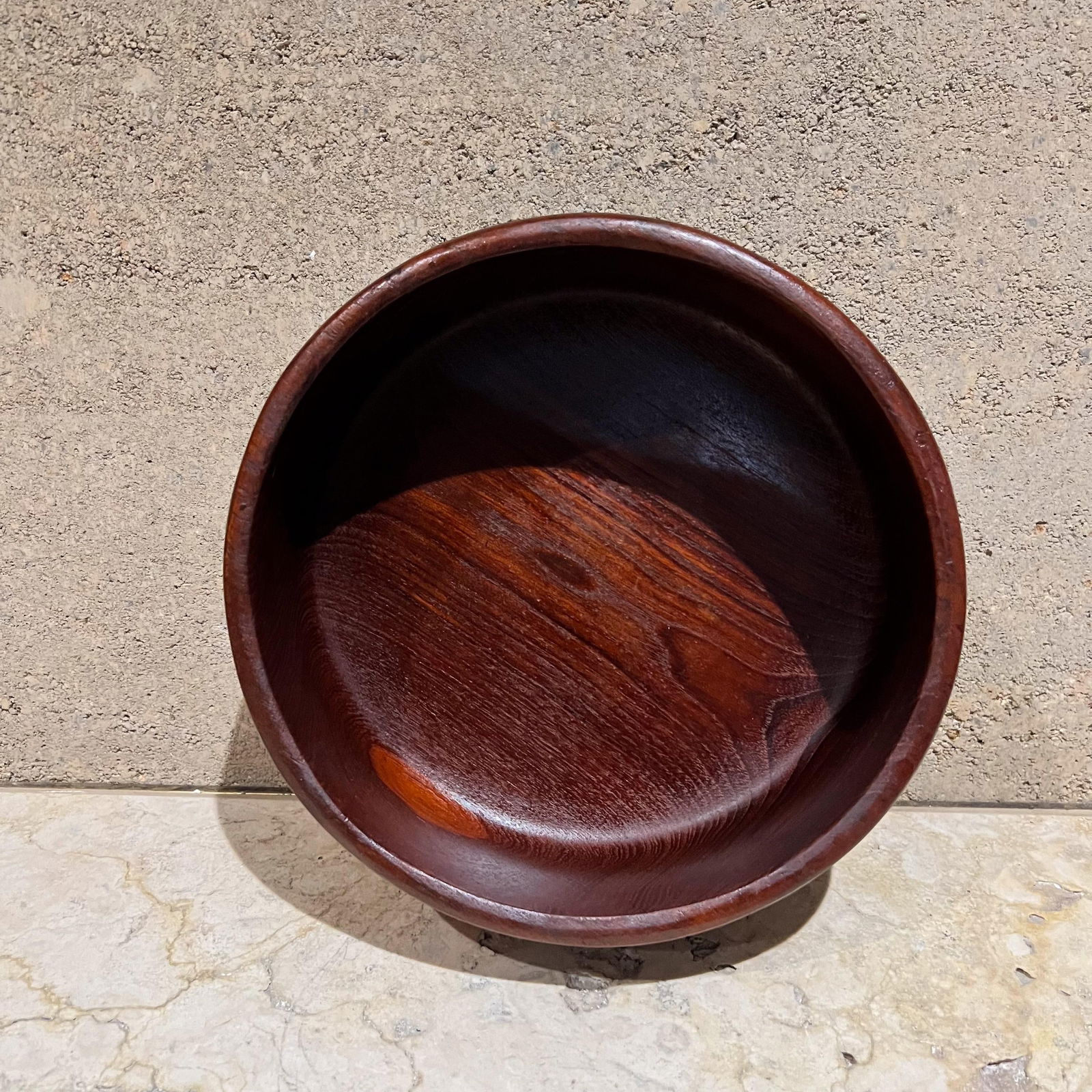 1960s Teak Wood Serving Bowl Danish Modern Style Dansk - 4