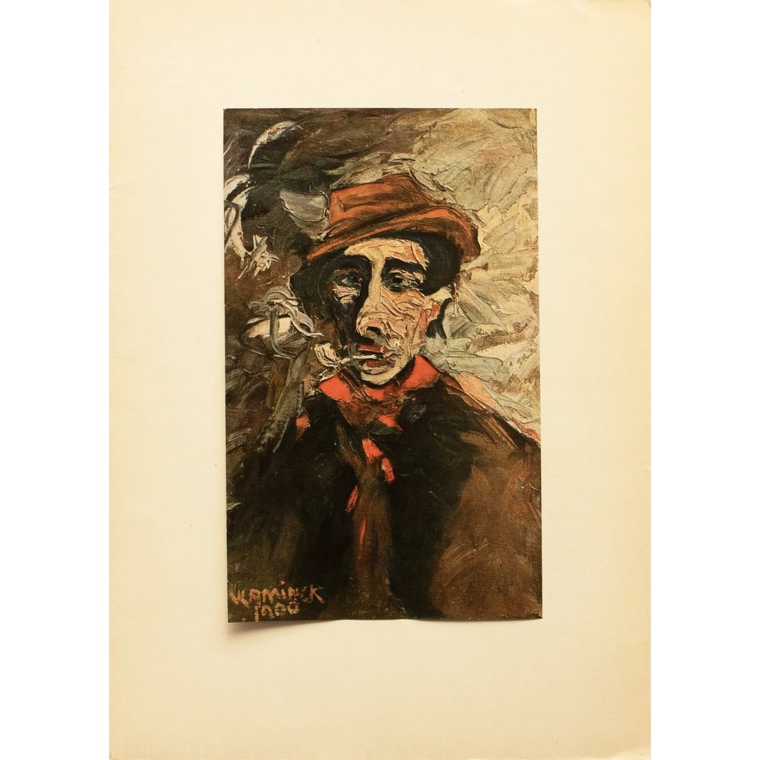 1947 After Maurice Vlaminck "Man in Red Scarf", First Edition Period Parisian Offset Lithograph (1 of 7)