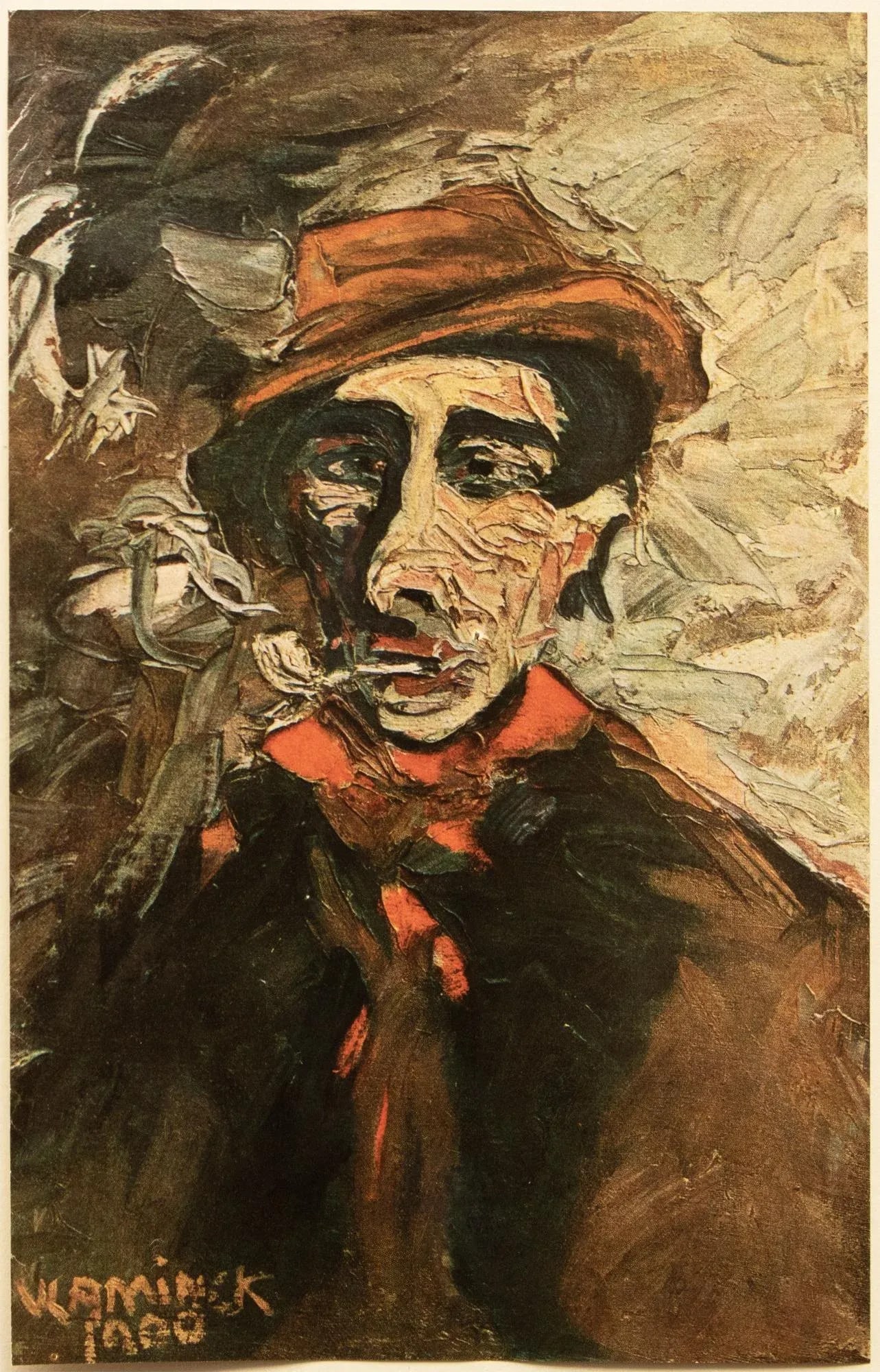 1947 After Maurice Vlaminck "Man in Red Scarf", First Edition Period Parisian Offset Lithograph - 2
