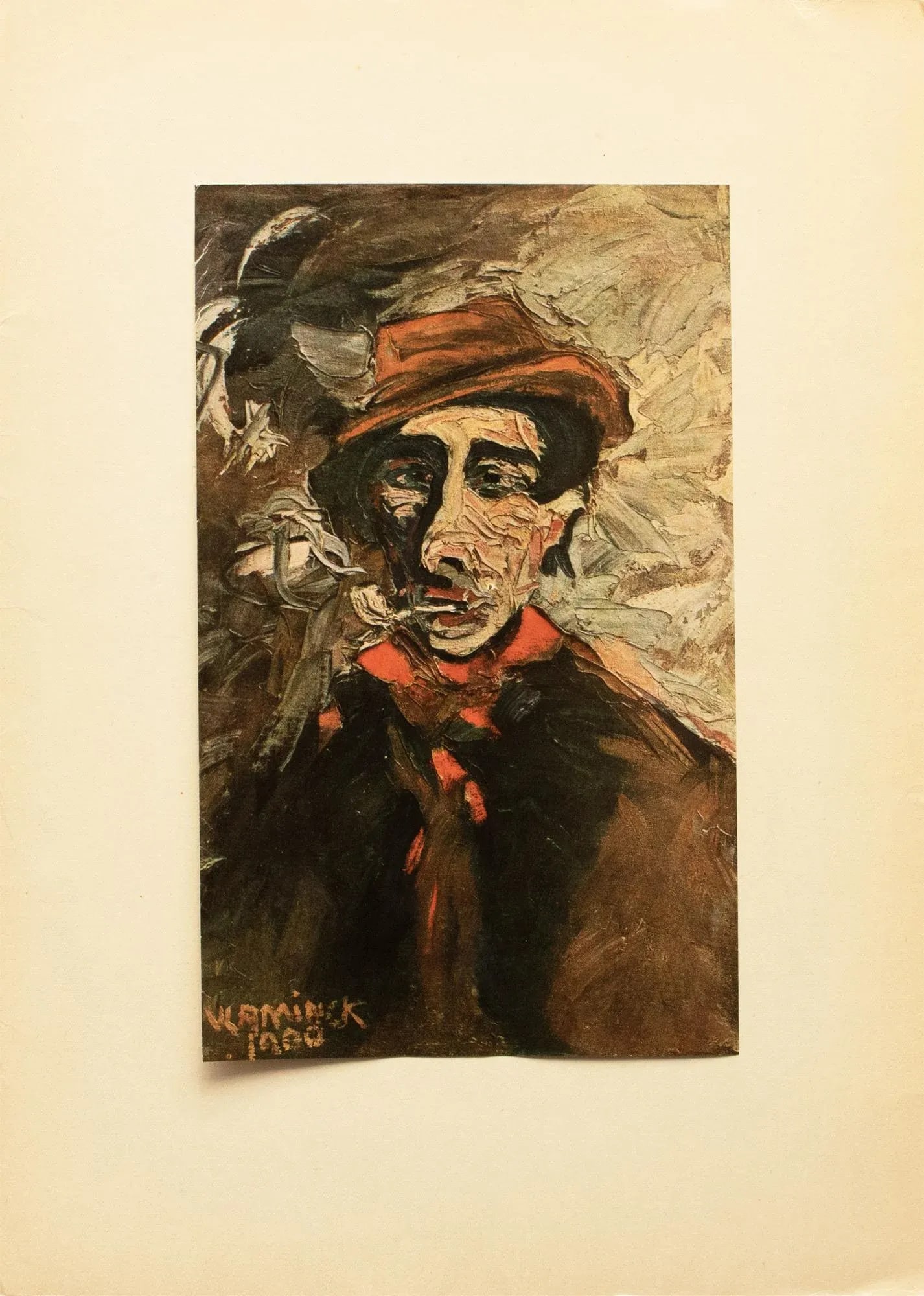 1947 After Maurice Vlaminck "Man in Red Scarf", First Edition Period Parisian Offset Lithograph - 3