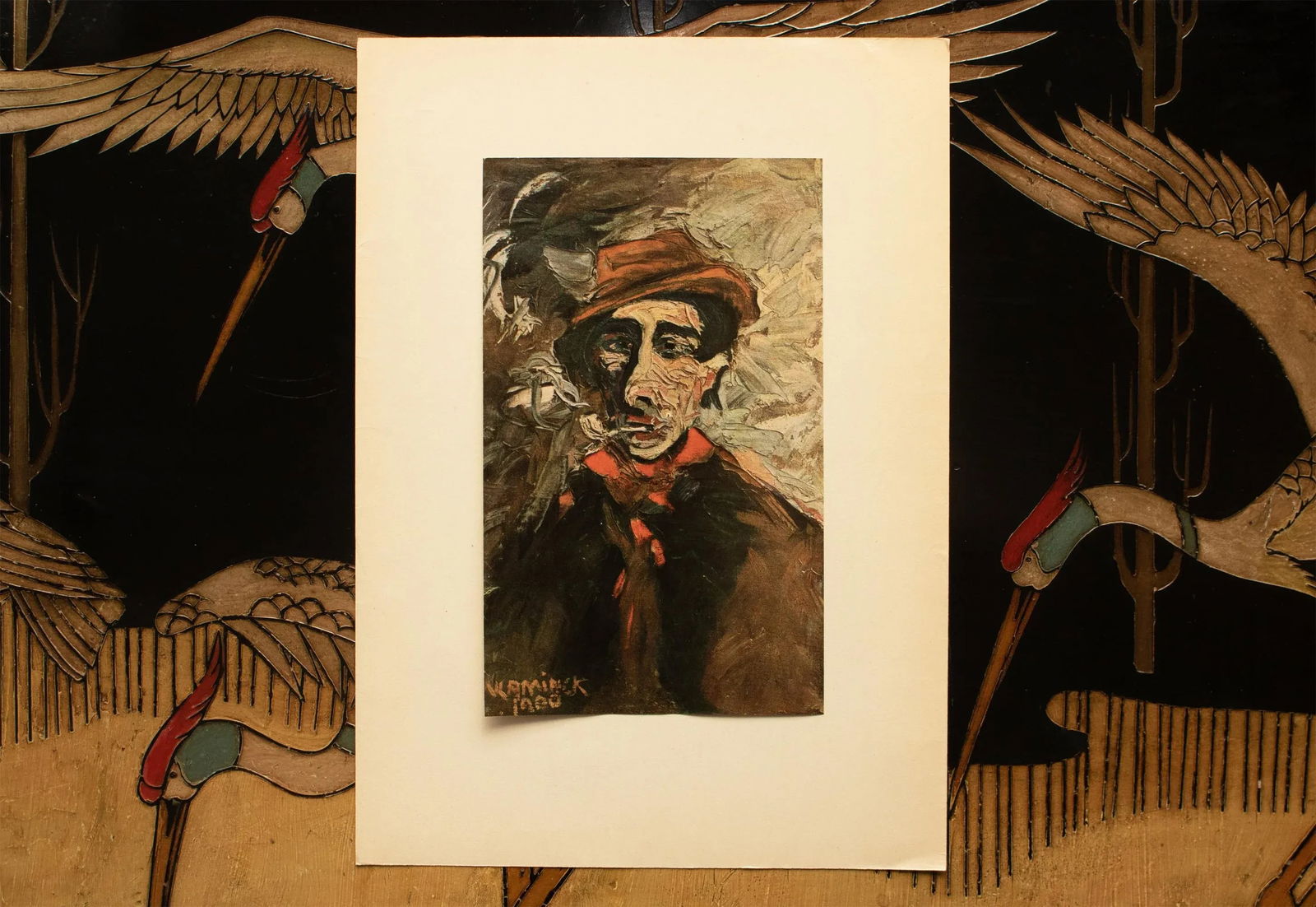 1947 After Maurice Vlaminck "Man in Red Scarf", First Edition Period Parisian Offset Lithograph - 4