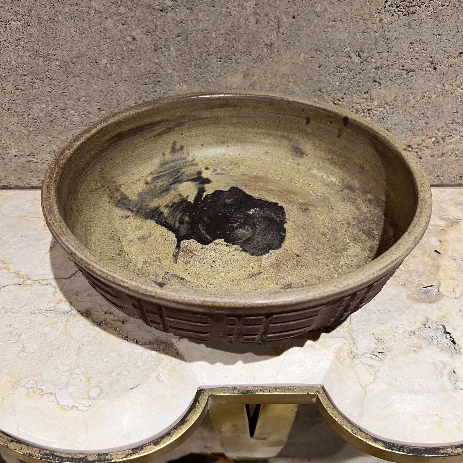 1970s Studio Art Pottery Modern Texturized Bowl - 6