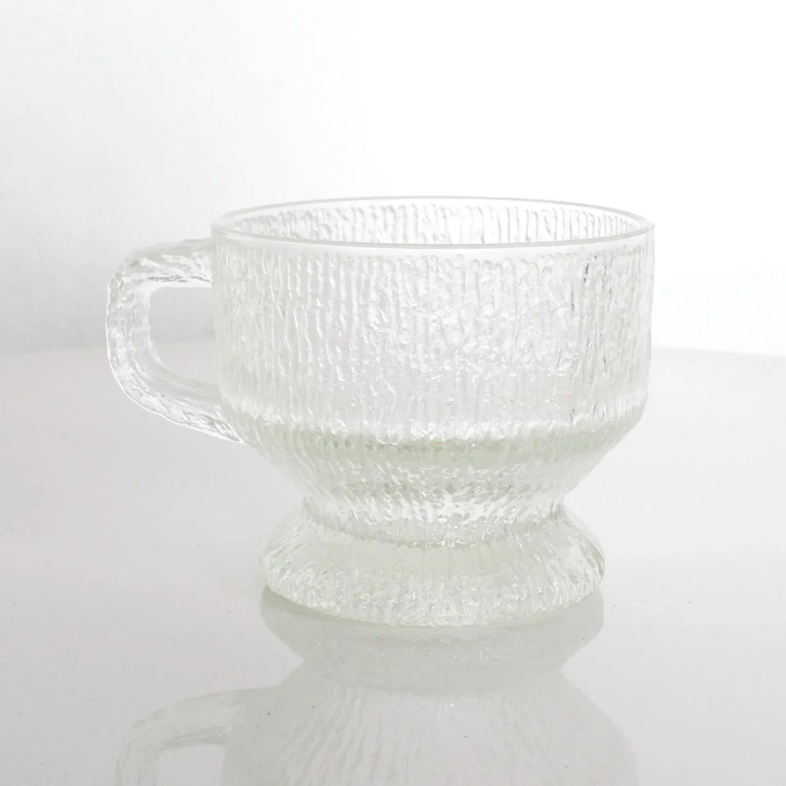 1960s Ice Glass Coffee Mugs After Tapio Wirkkala Iittala - 5
