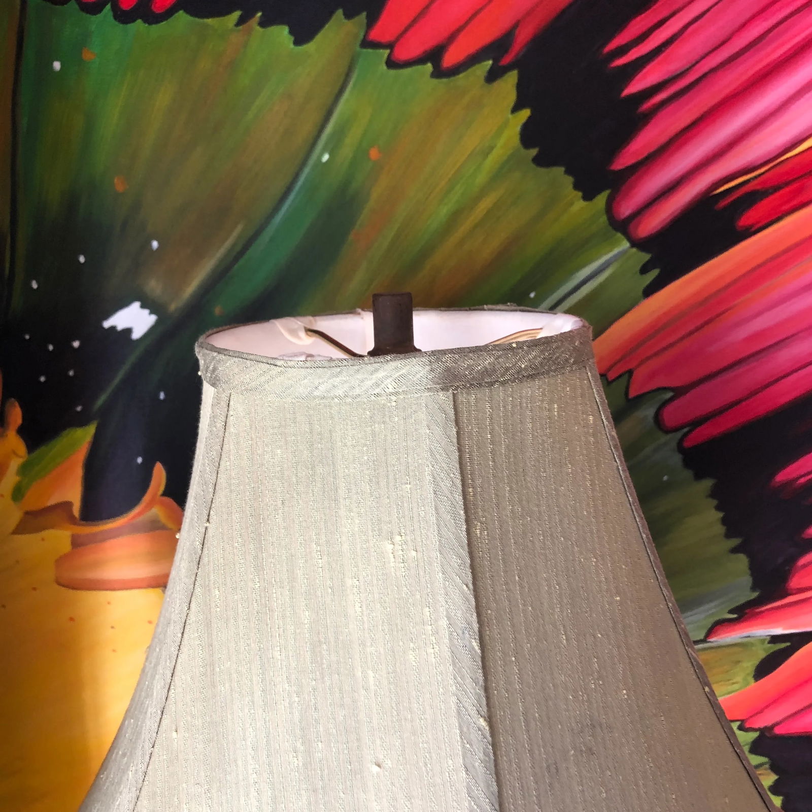 1970s Brass Footed Table Lamp With Shade - 5