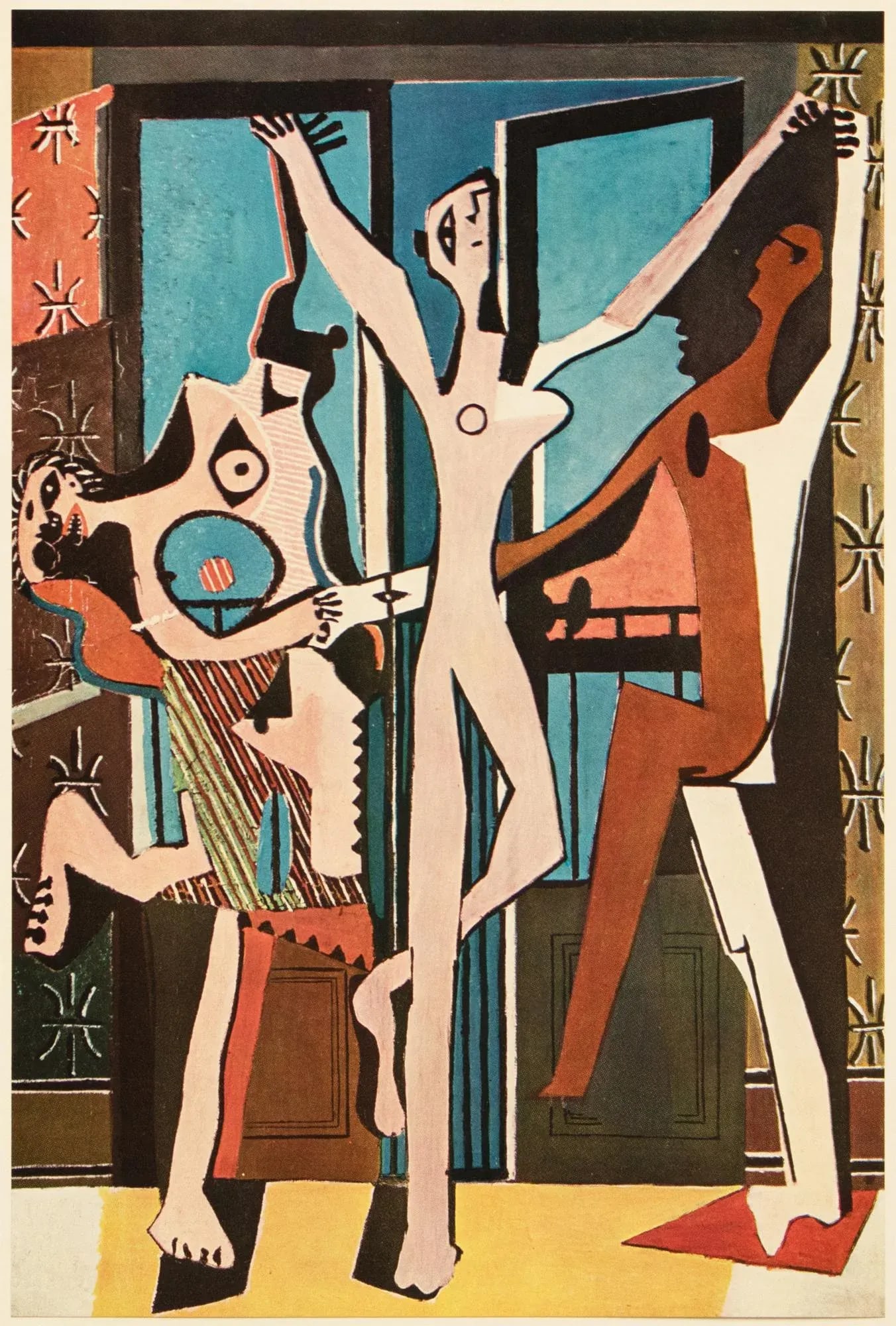 1957 After Pablo Picasso "Three Dancers", Period Cubist Full-Color Print - 10