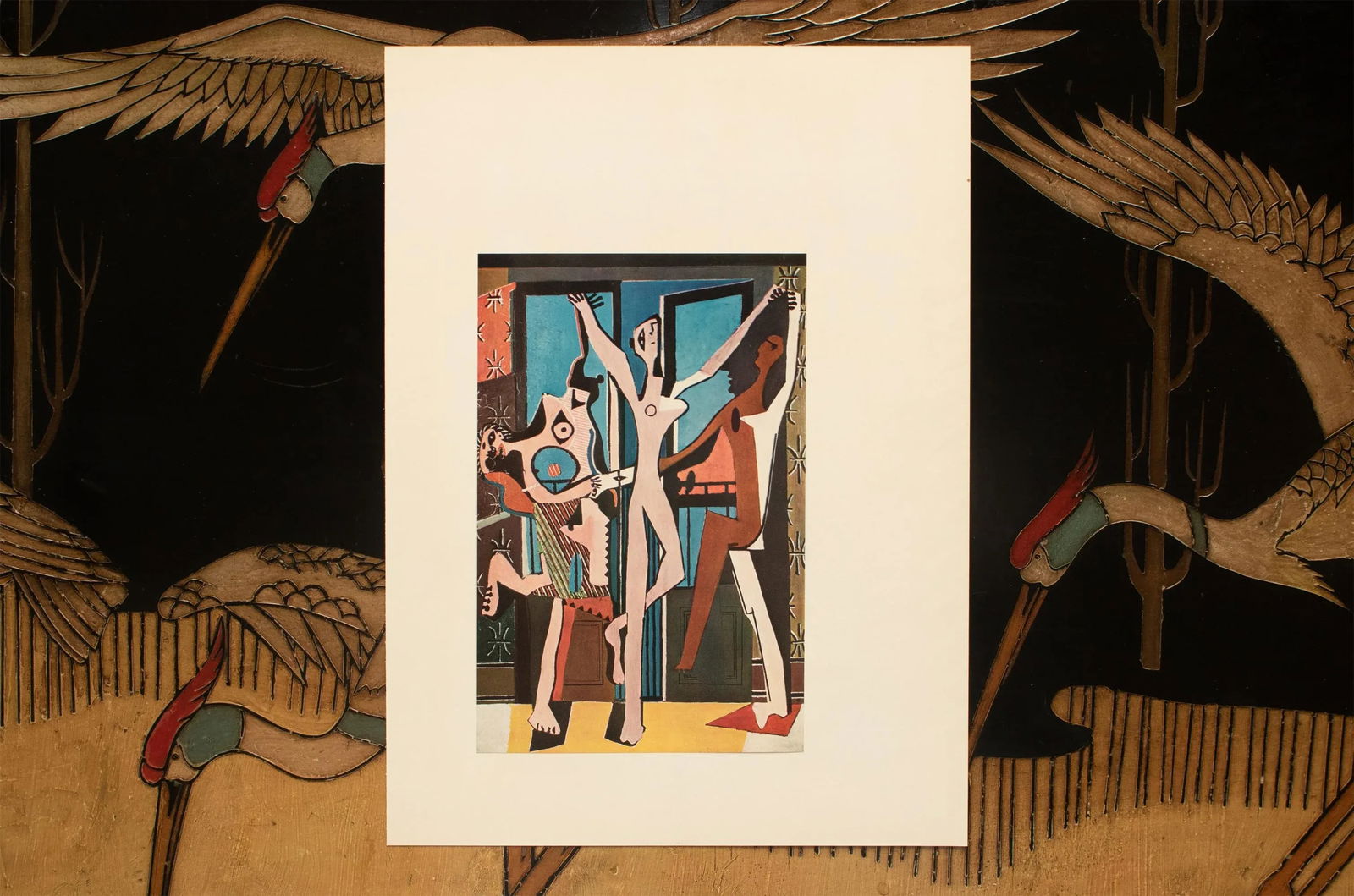 1957 After Pablo Picasso "Three Dancers", Period Cubist Full-Color Print - 6
