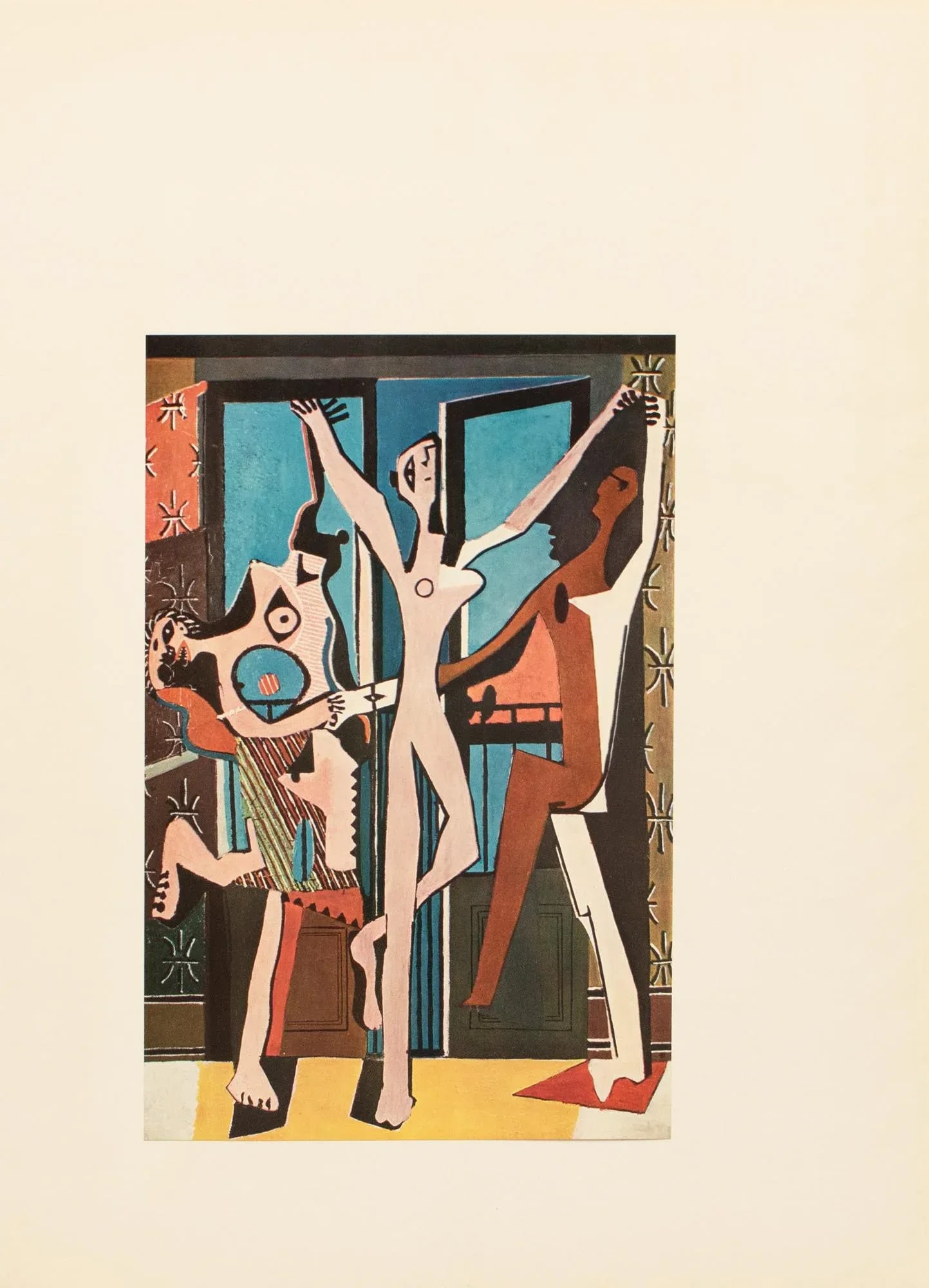 1957 After Pablo Picasso "Three Dancers", Period Cubist Full-Color Print - 9