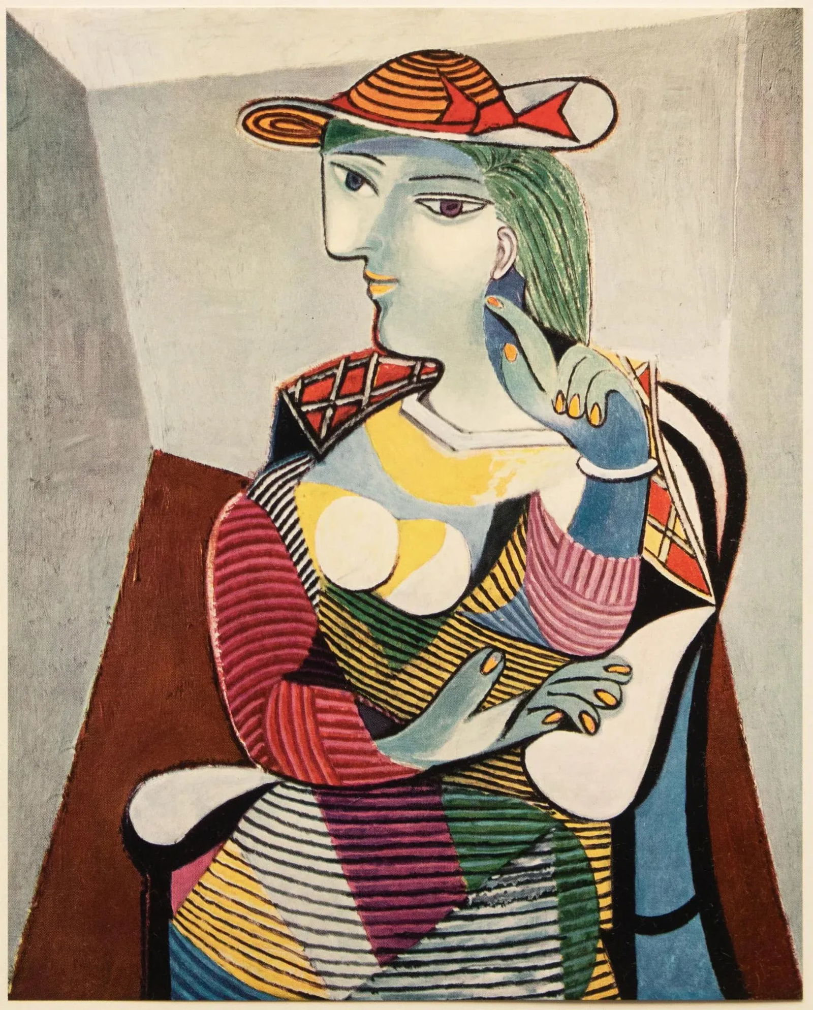 1957 After Pablo Picasso "Woman in an Armchair", Period Full-Color Print - 10