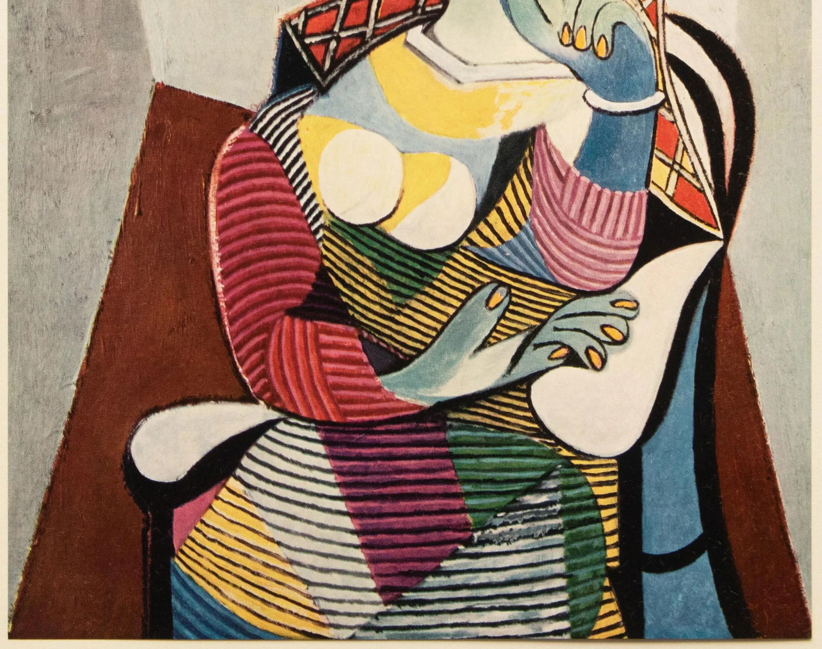 1957 After Pablo Picasso "Woman in an Armchair", Period Full-Color Print - 4