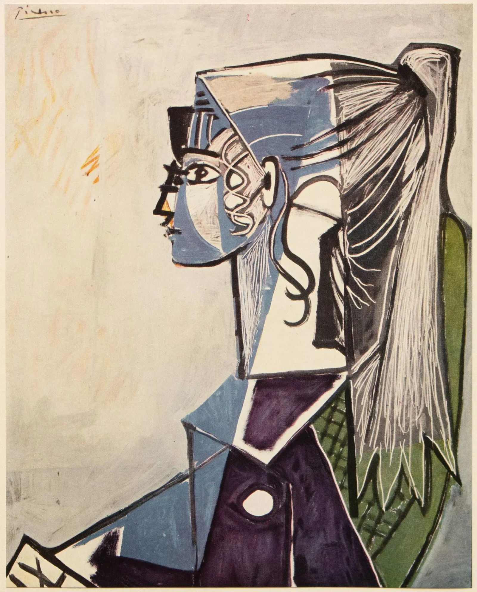 1957 After Pablo Picasso "Sylvette, Xiii", Period Full-Color Print - 2