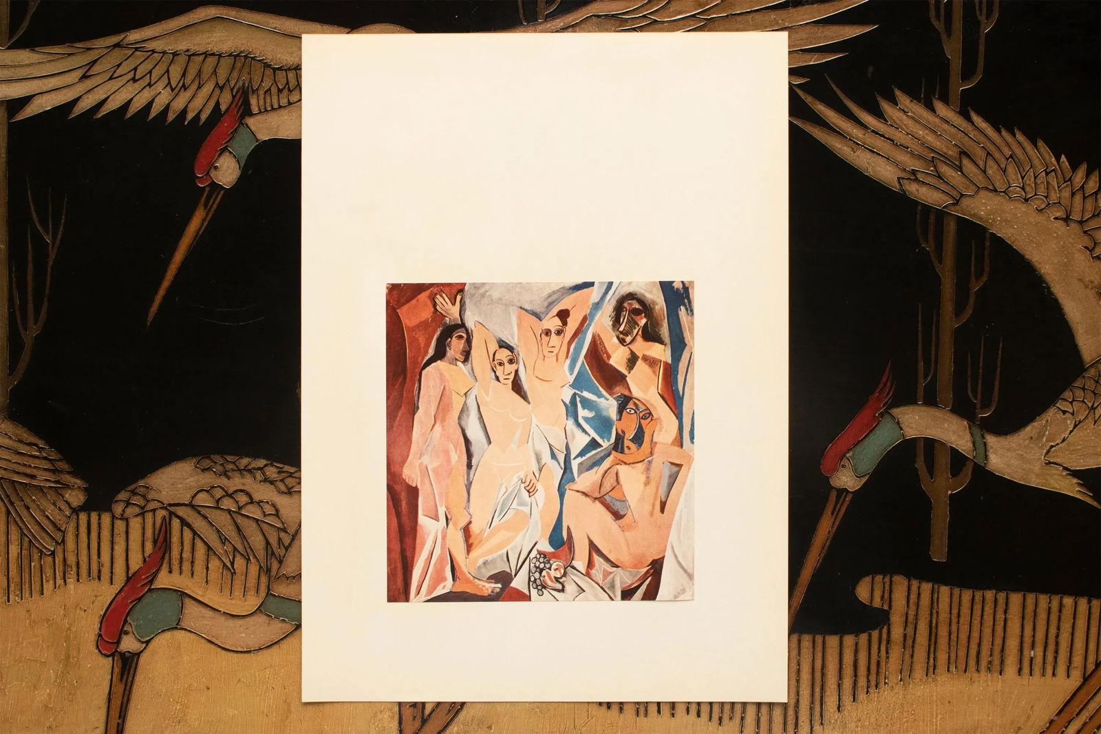 1957 After Pablo Picasso "Les Demoiselles D'Avignon", Period Cubist Full-Color Print - 4