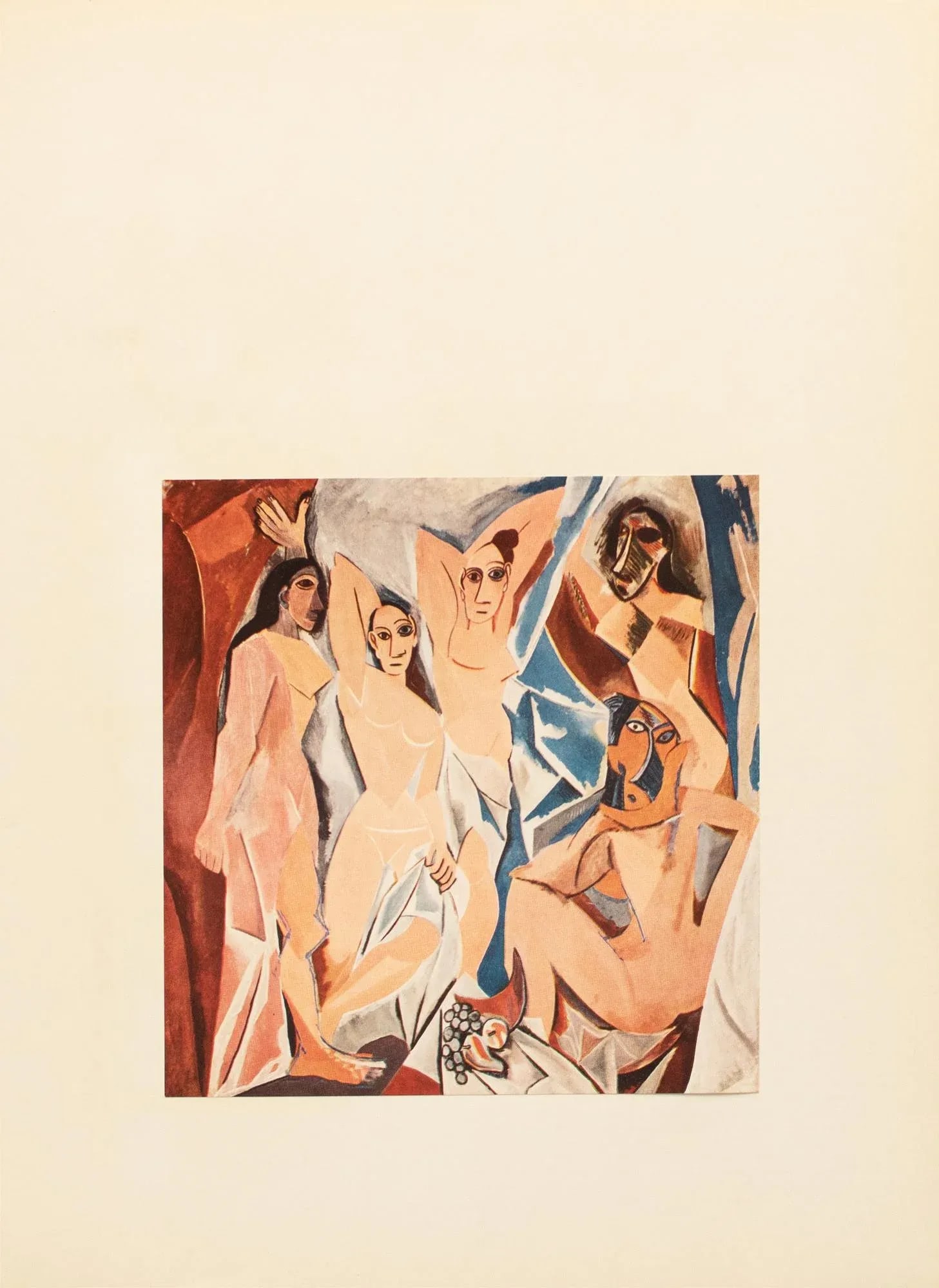 1957 After Pablo Picasso "Les Demoiselles D'Avignon", Period Cubist Full-Color Print - 7