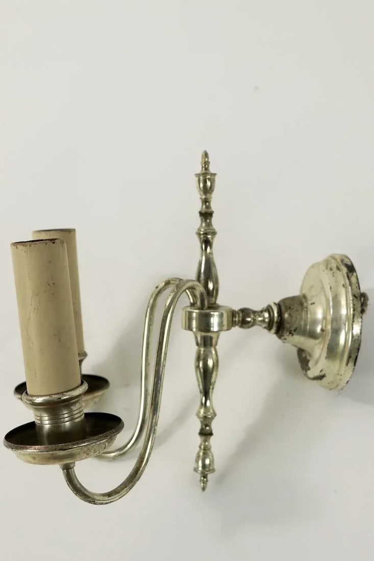 1920s Silver Plate Sconces-Set of 3 - 10