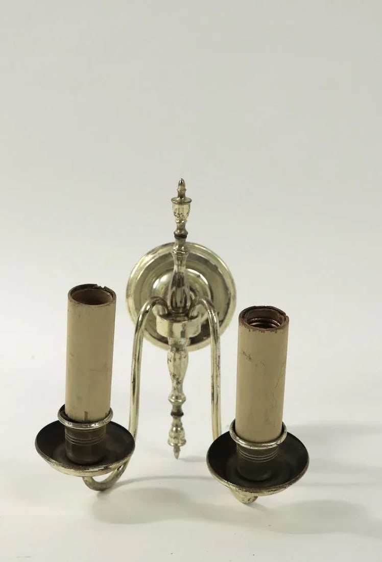 1920s Silver Plate Sconces-Set of 3 - 4