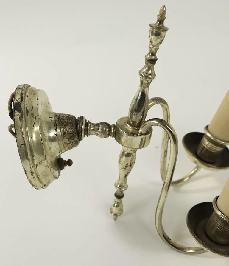 1920s Silver Plate Sconces-Set of 3 - 7