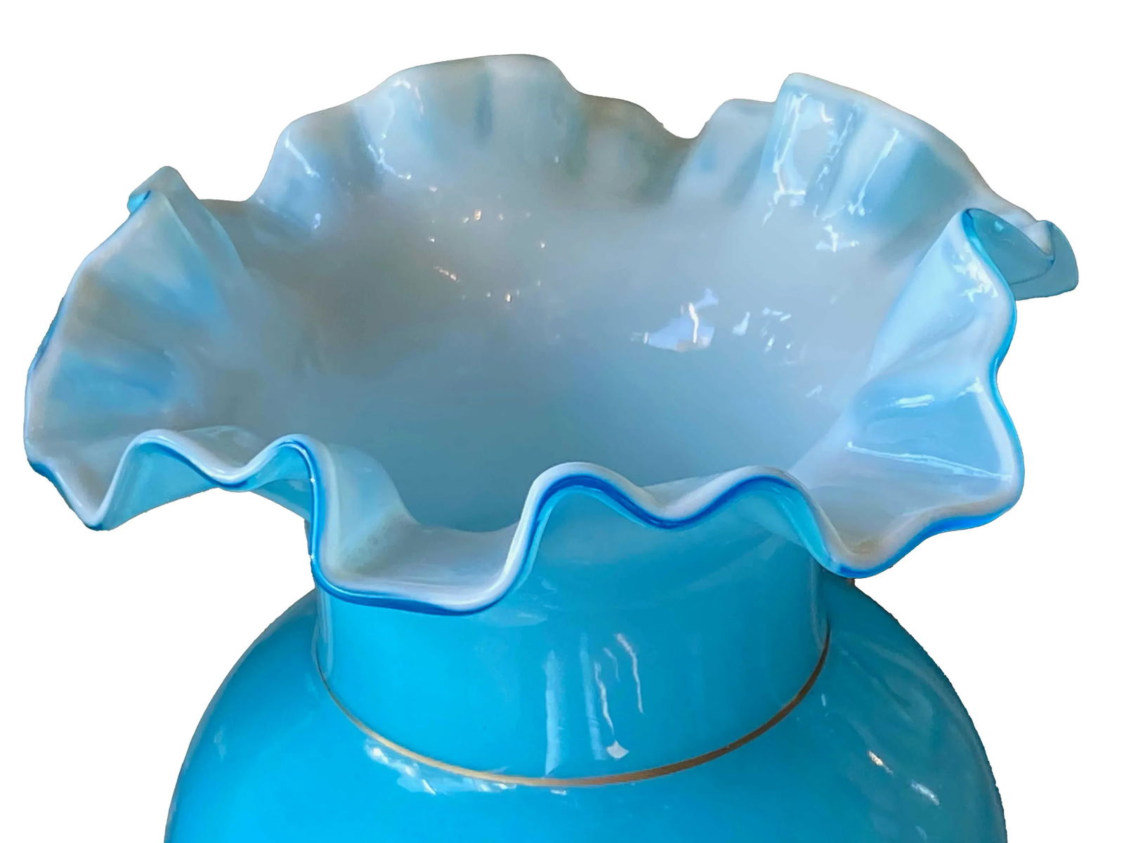 Late 19th Century French Blue Vases - a Pair - 5