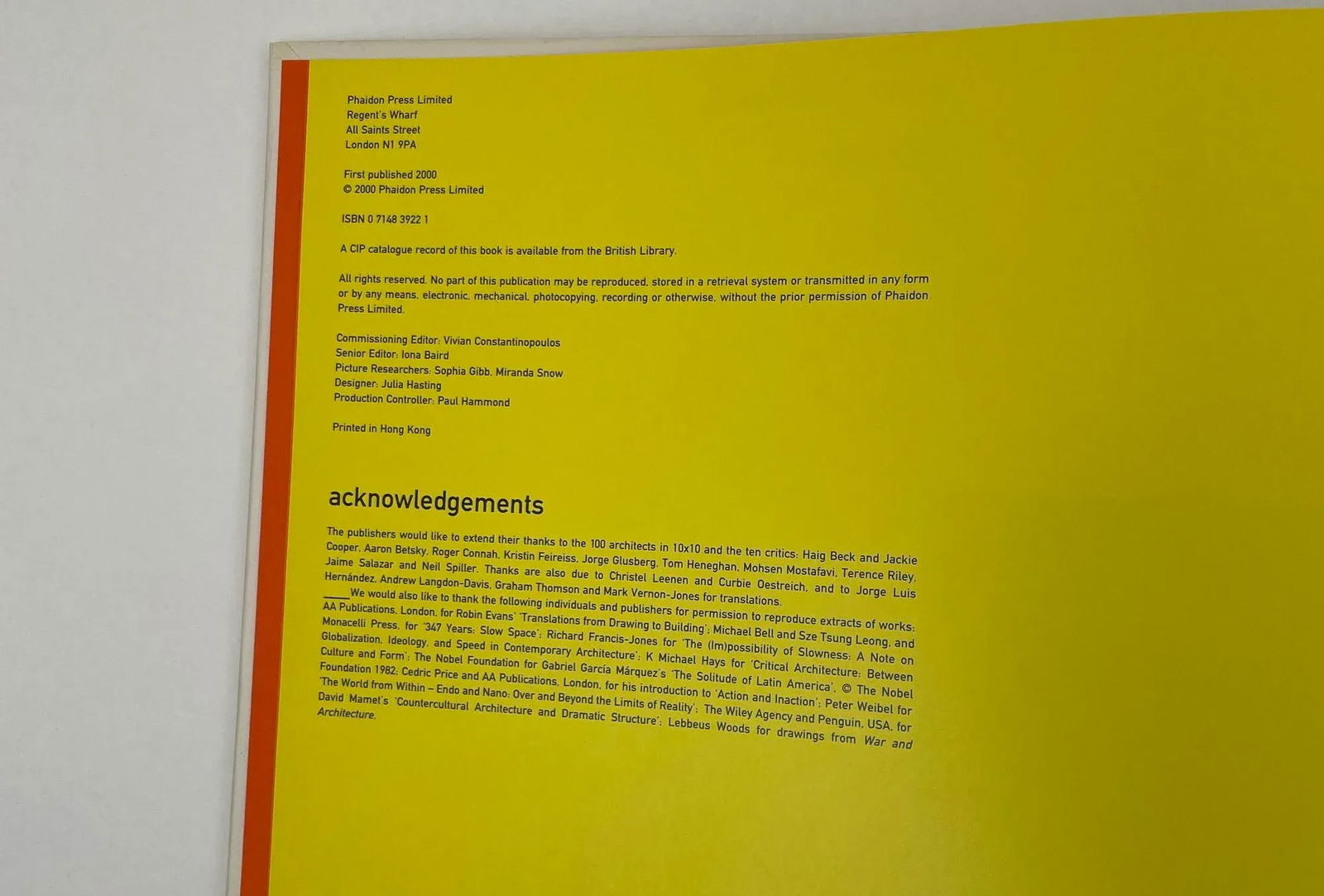 10 X 10: 10 Critics 100 Architects by Aaron Betsky Hardcover Phaidon - 6