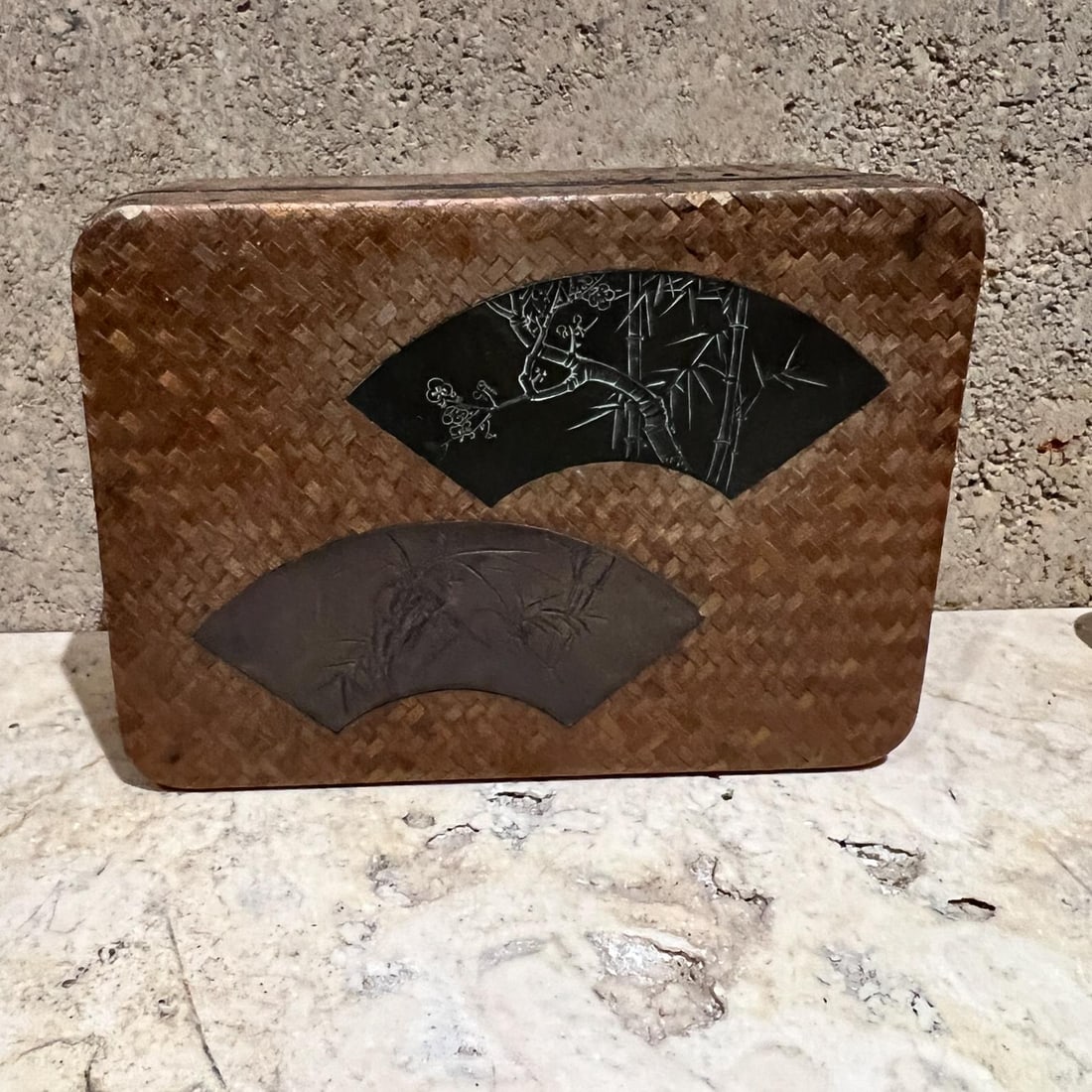 Antique Japanese Lacquer Cigarette Box Set - 5