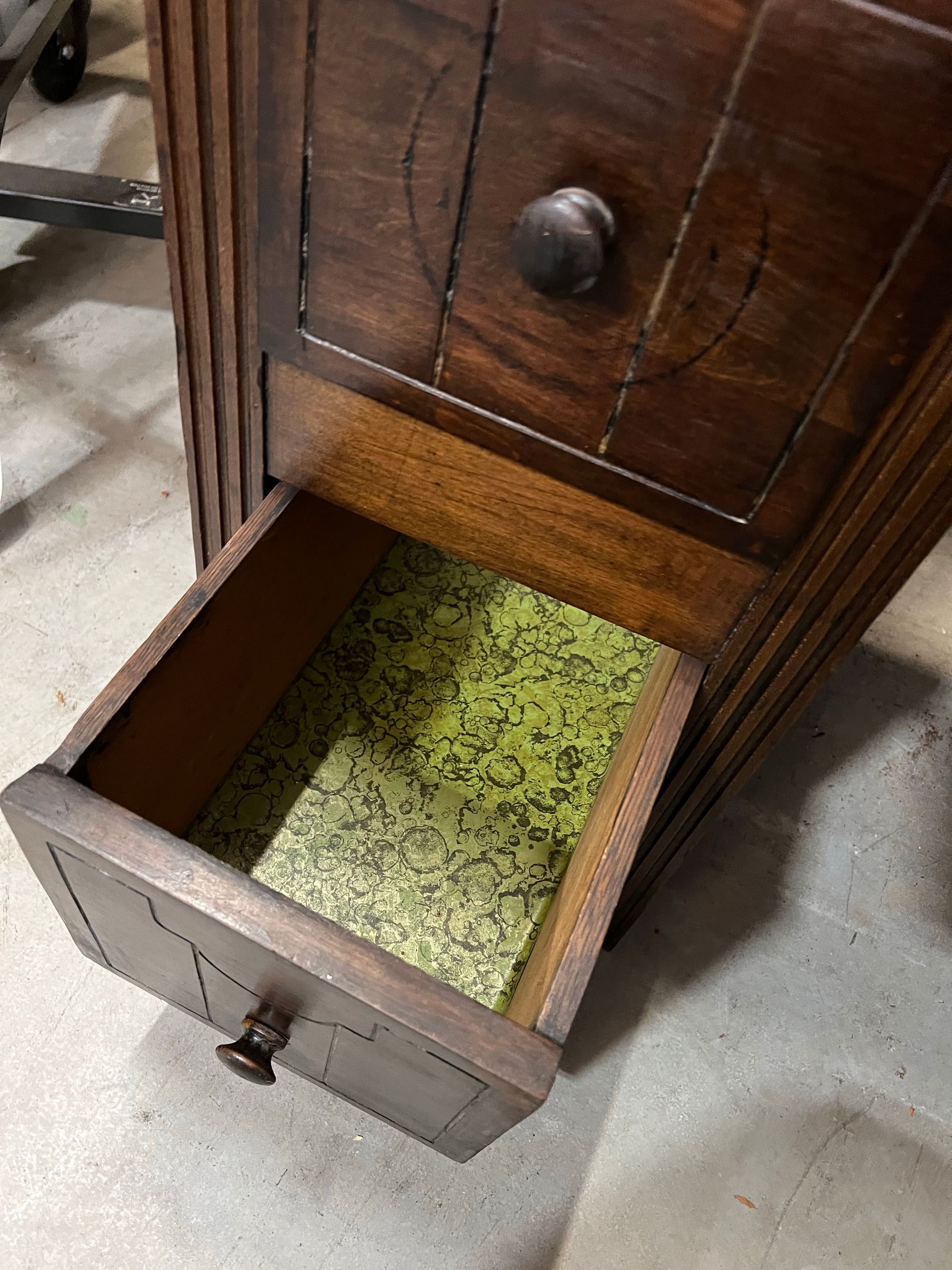 1970s Vintage Wooden Writing Desk With Drawers - 2