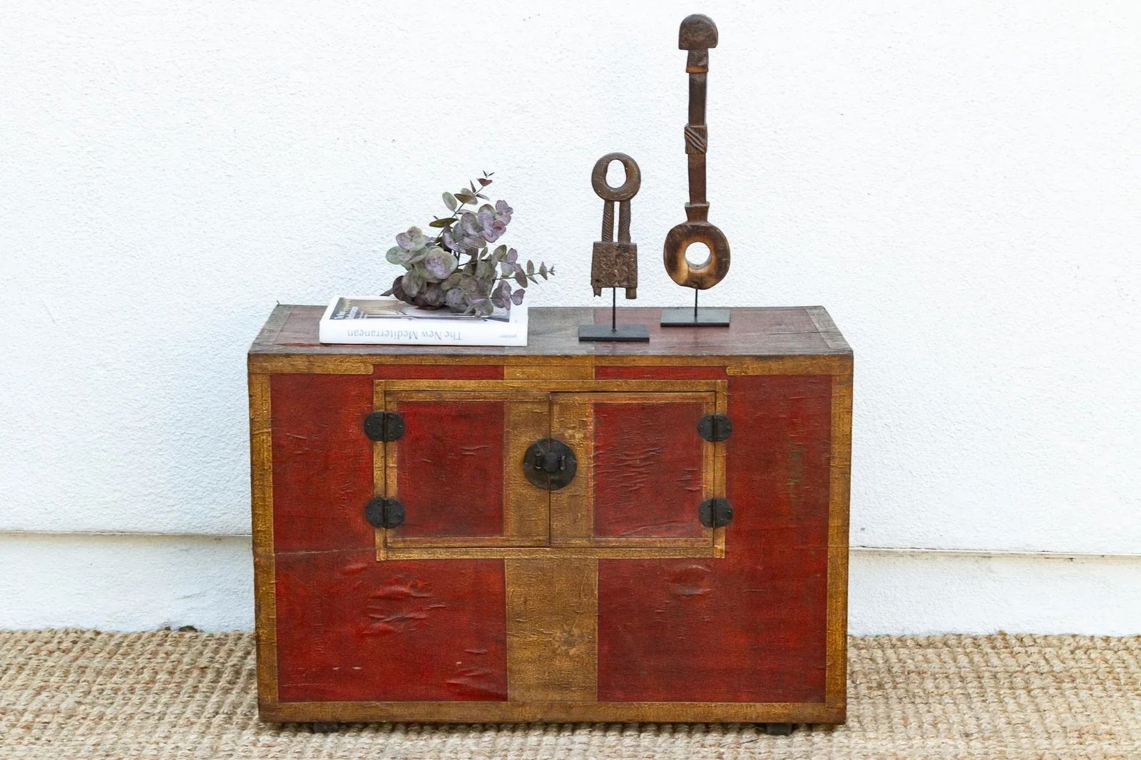 Antique Korean Painted Marriage Chest - 11