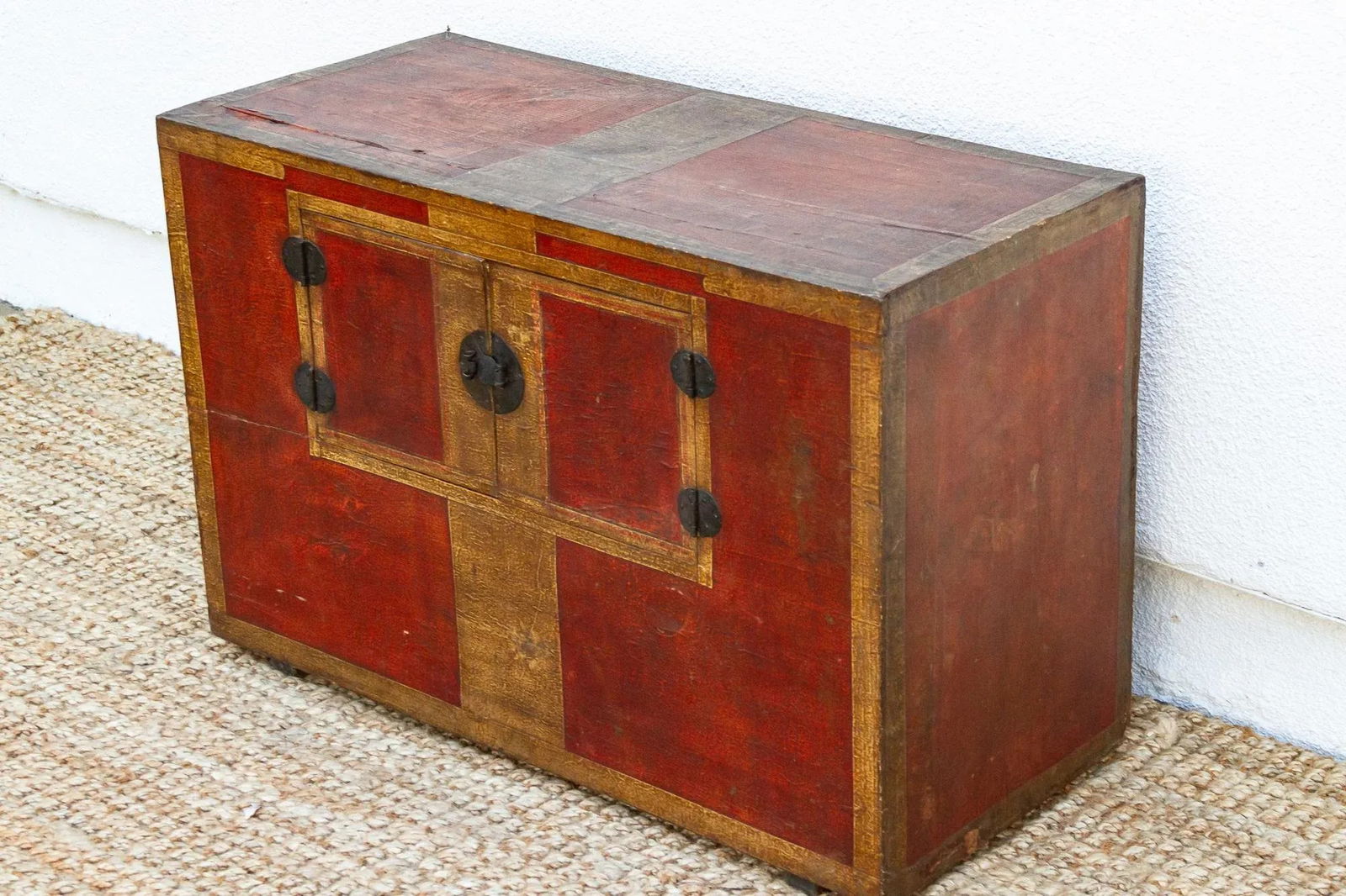 Antique Korean Painted Marriage Chest - 4