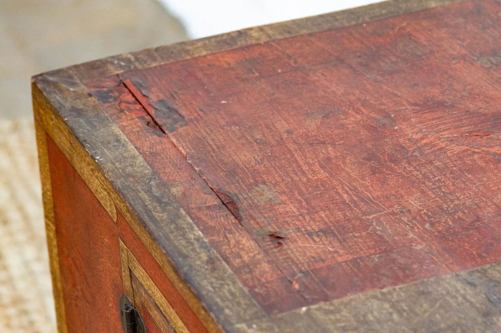 Antique Korean Painted Marriage Chest - 7