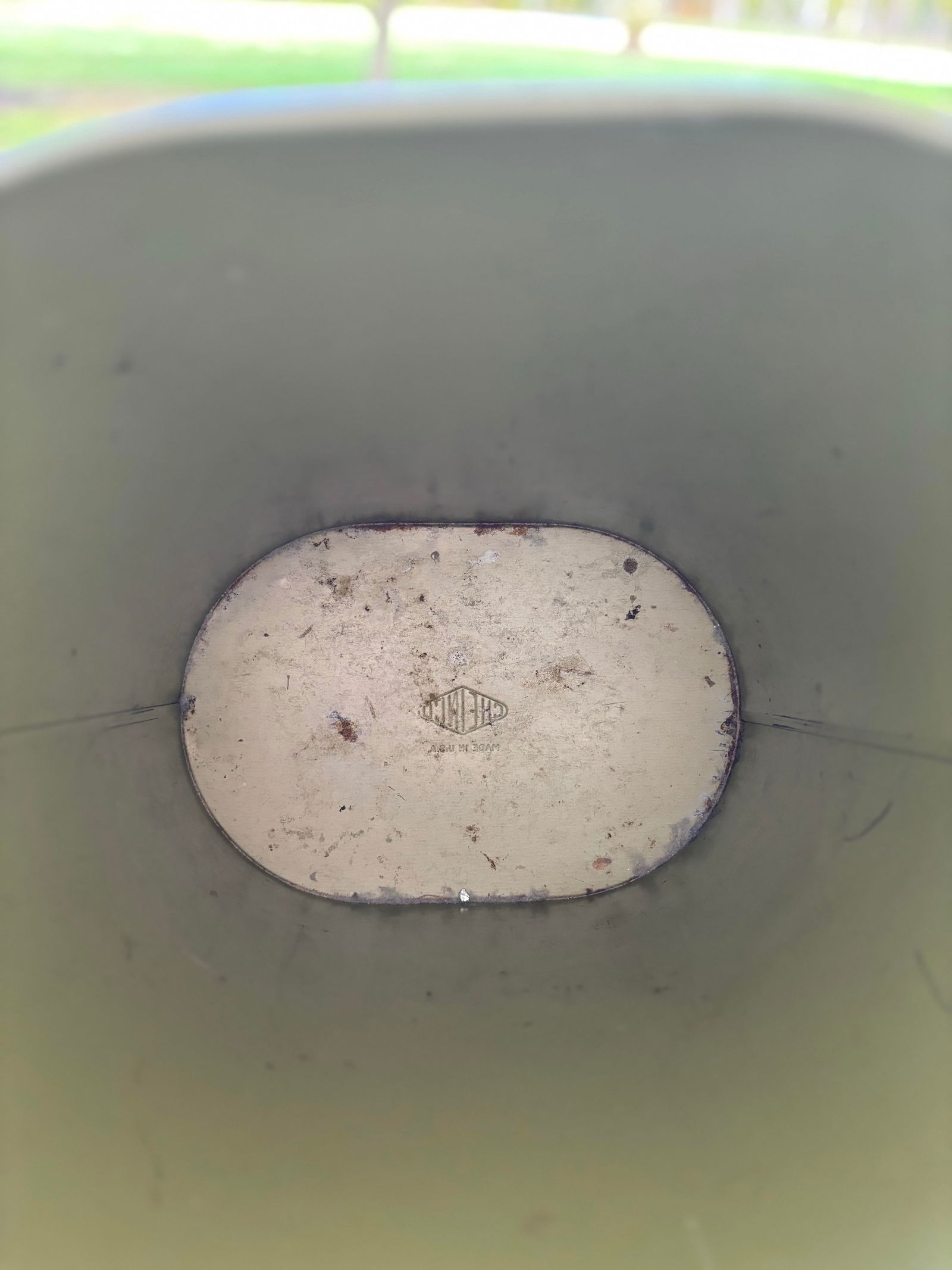 1950s Cheinco Metal Waste Paper Basket of Bruton Parish Church in Williamsburg Va Signed Robert F. S - 11