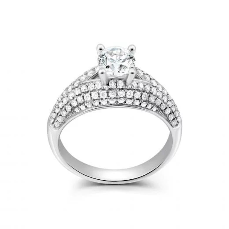Classic Diamond 18K White Gold Exclusive Ring for Her - 2