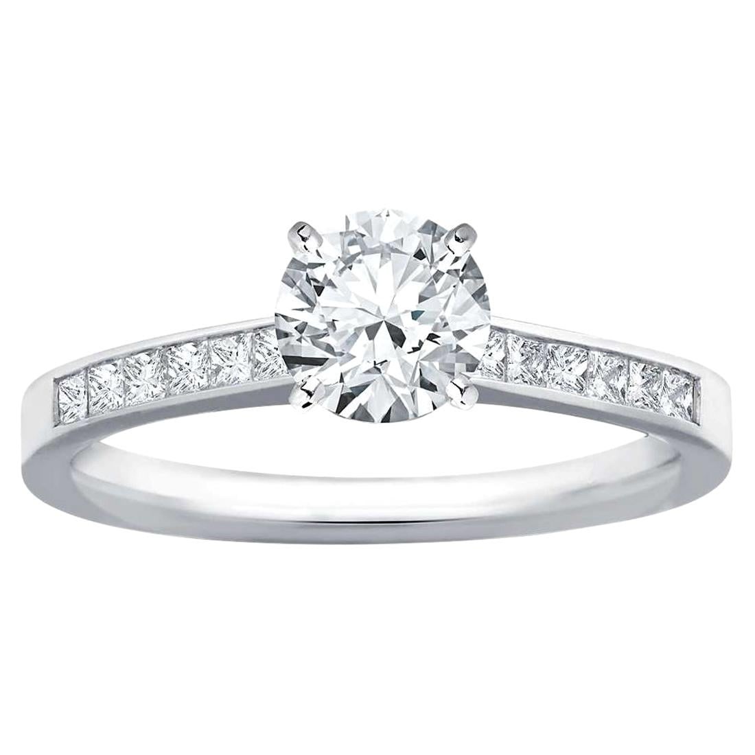 GIA Certified Engagement Ring Round Diamond Engagement - 7