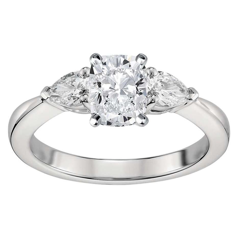 GIA Certified Engagement Ring Cushion Diamond Cut - 2