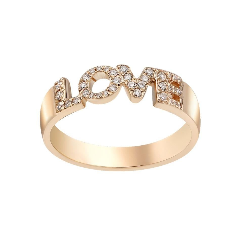 White Diamond Precious White Gold LOVE Ring - 18