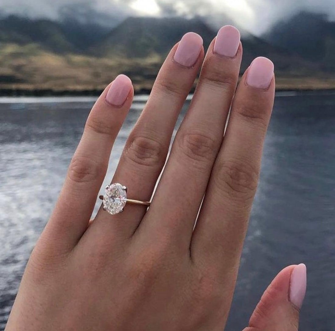 Made to Order GIA Certified Engagement Ring Oval Diamond Cut - 3