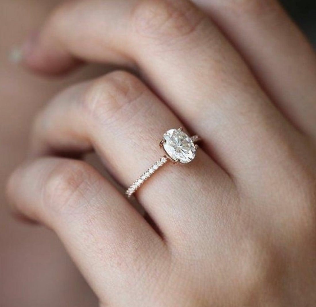 Made to Order GIA Certified Engagement Ring Oval Diamond Cut - 4