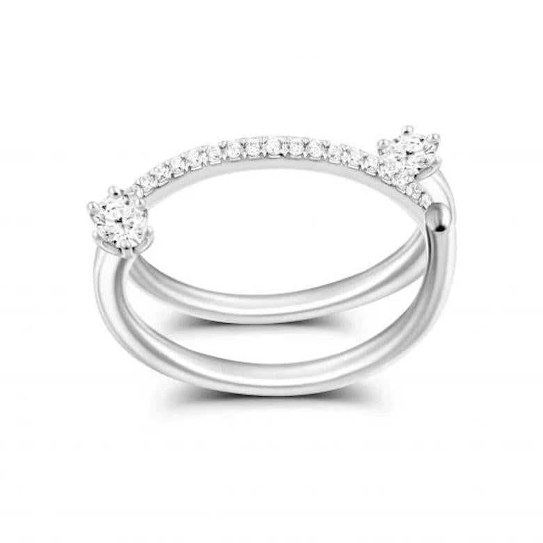 Modern Diamond White Gold Exclusive Ring for Her - 2