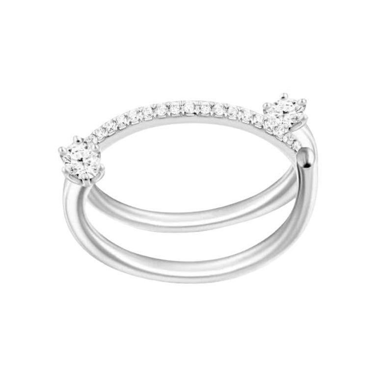 Modern Diamond White Gold Exclusive Ring for Her - 7