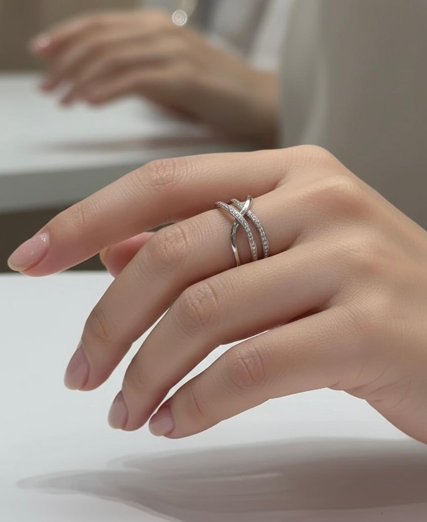 Chic Diamond White Gold Exclusive Ring for Her - 6