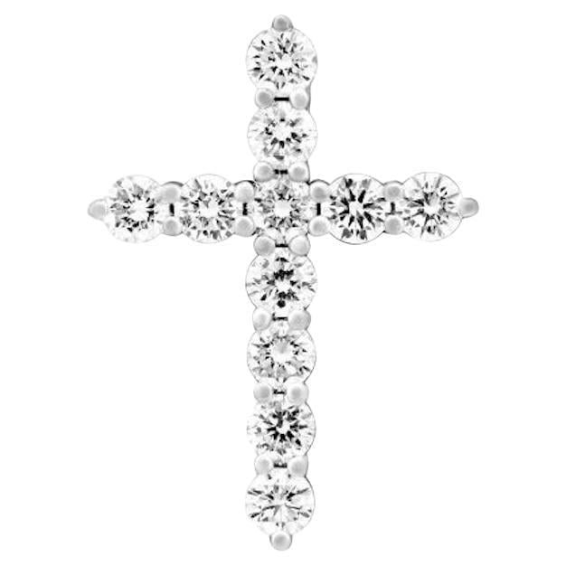 Classic Diamond White 14k Gold Pendant for Her - 14