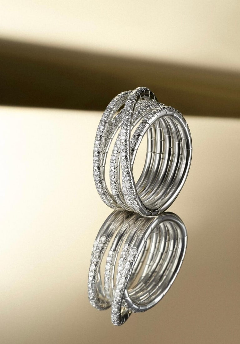 Wide Every Day Diamond White Gold Exclusive Ring - 5