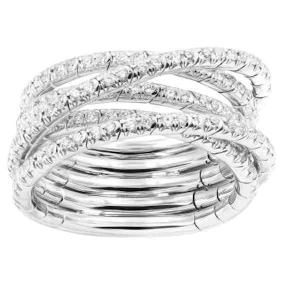 Wide Every Day Diamond White Gold Exclusive Ring - 7