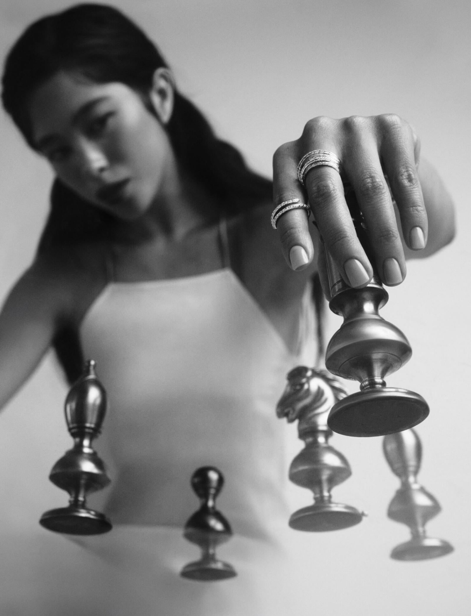 Mini Serpent Diamond Yellow Gold Exclusive Ring for Her - 12