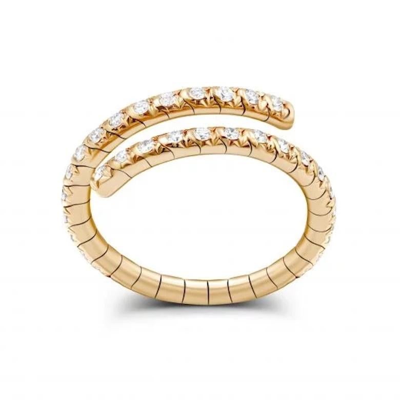 Mini Serpent Diamond Yellow Gold Exclusive Ring for Her - 18