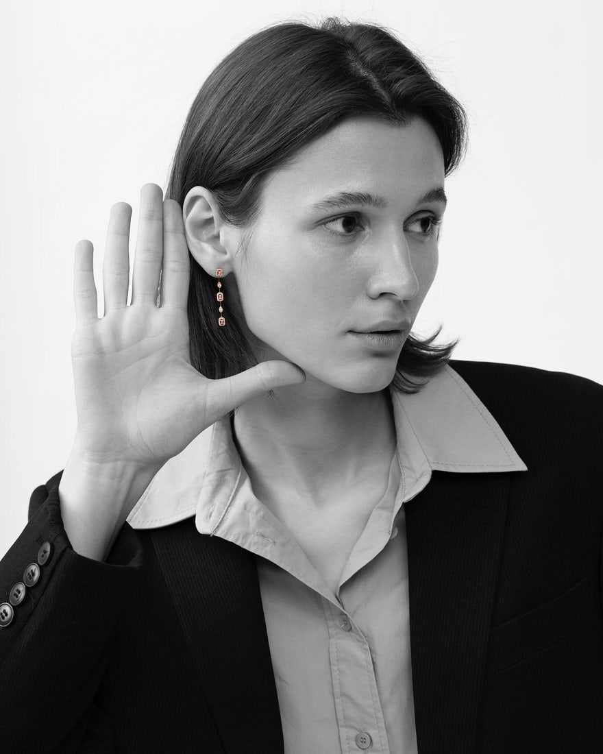 Dangle Diamond Yellow Gold Exclusive Earrings for Her - 6