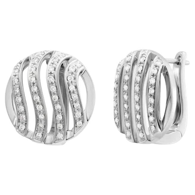Lever-Back Classic Diamond White Gold Exclusive Earrings - 7