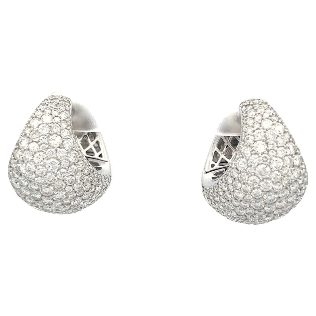 Classic Diamond 18K White Gold Exclusive Earrings - 7