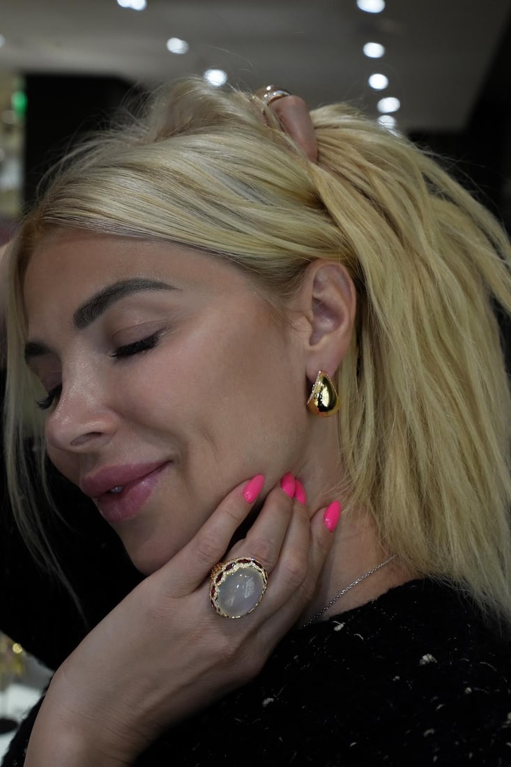 Festive Diamond 18K Yellow Gold Exclusive Earrings - 13